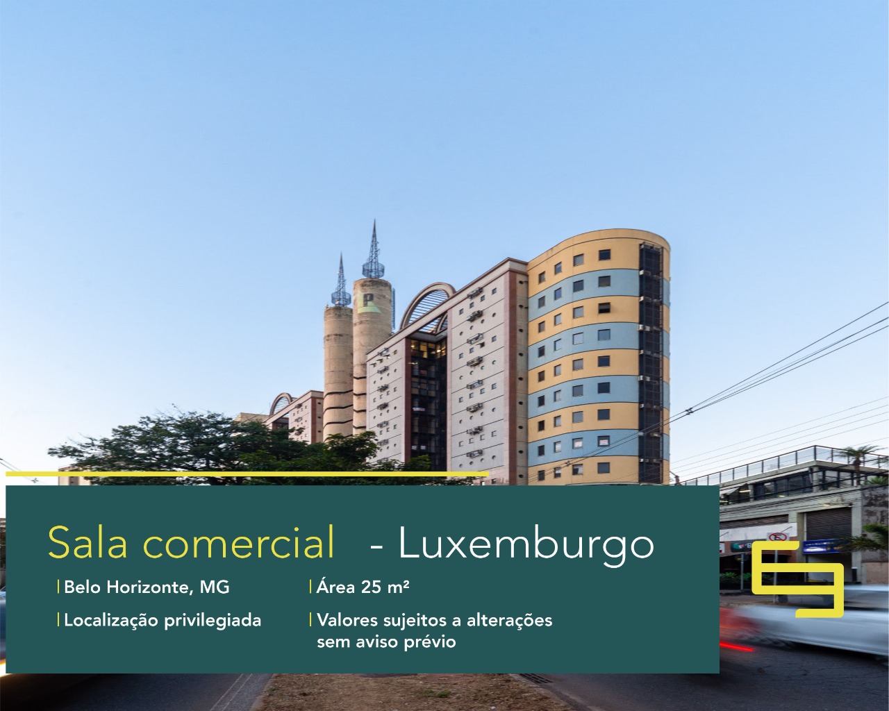 Sala Comercial para alugar no Luxemburgo com 01 vaga em BH.