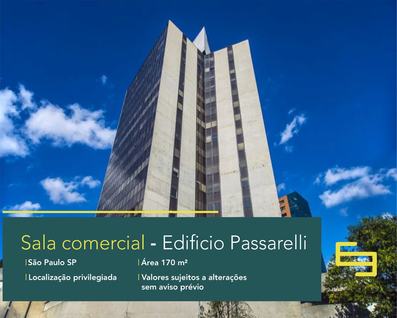 Laje corporativa para alugar com 170 m² em São Paulo