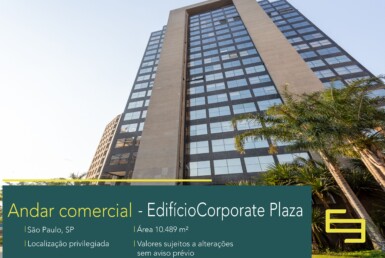 Laje corporativa para alugar em São Paulo com estacionamento