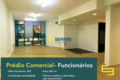 Prédio comercial para alugar com 11 vagas no Funcionários em BH. Este prédio comercial de salas comerciais para locação em Belo Horizonte.