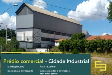 Prédio comercial na Cidade Industrial com 11 mil m² para alugar - Contagem. Salas comerciais/Andares comerciais/Lajes corporativas.