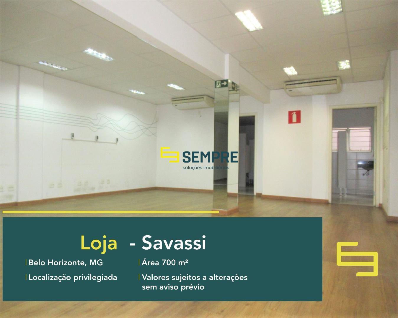 Loja na Savassi para alugar em Belo Horizonte em excelente localização!. O estabelecimento comercial conta, sobretudo, com área de 540 m².