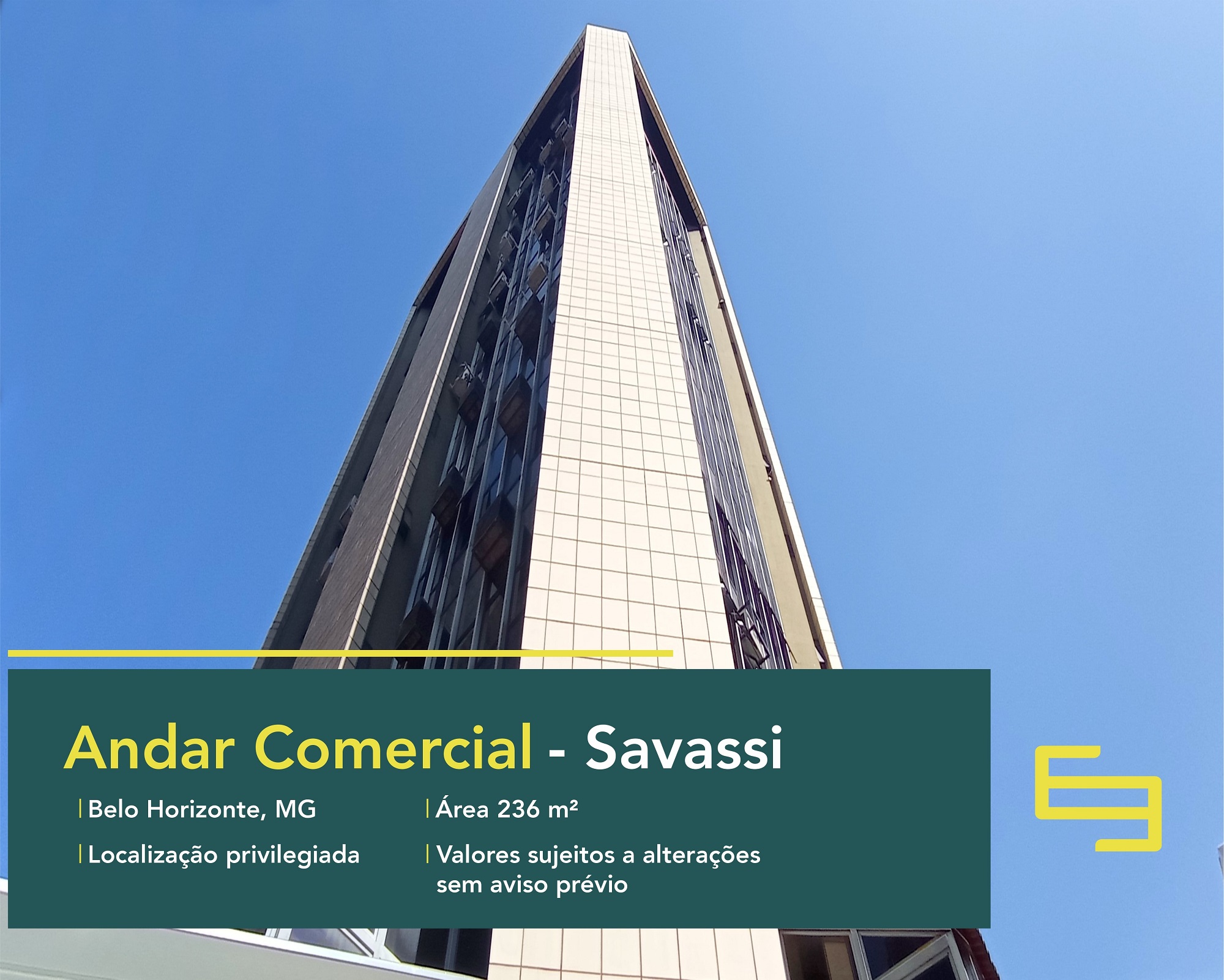 Andar comercial para vender na Savassi com 236m² em Belo Horizonte