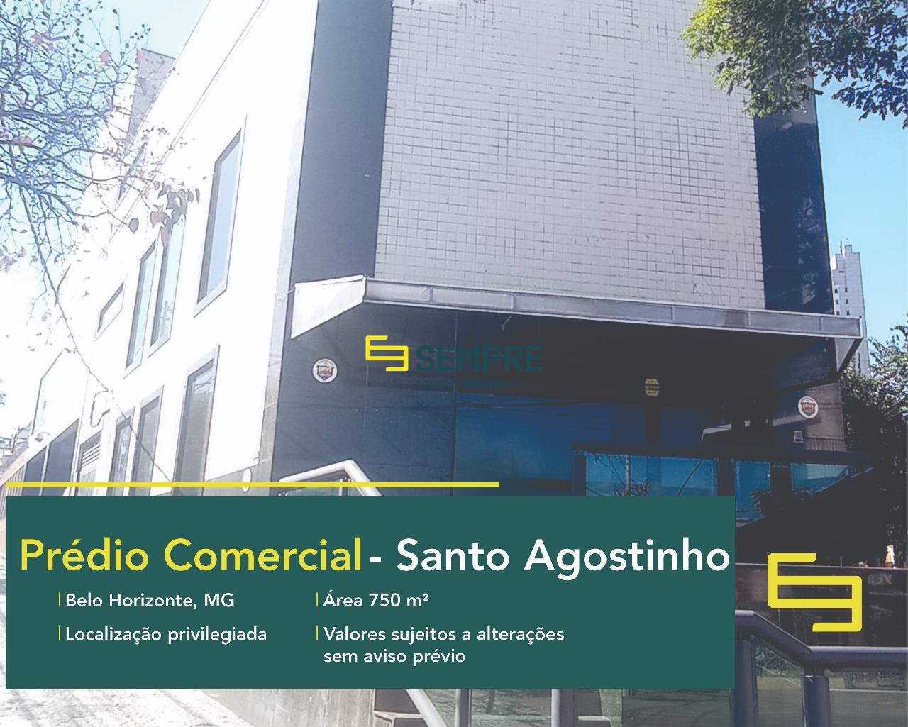 Prédio comercial para alugar no Santo Agostinho em Belo Horizonte. O estabelecimento comercial conta, sobretudo, com área de 750 m².
