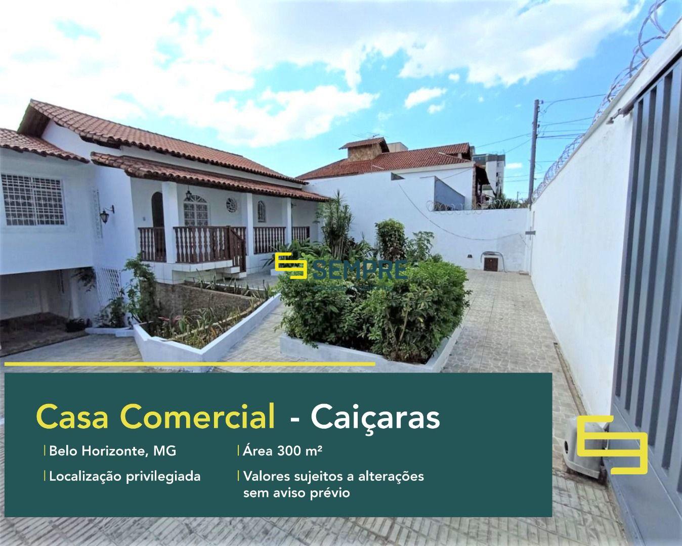 Casa comercial à venda no Caiçaras em Belo Horizonte, excelente localização. O estabelecimento comercial conta com área de 300 m².