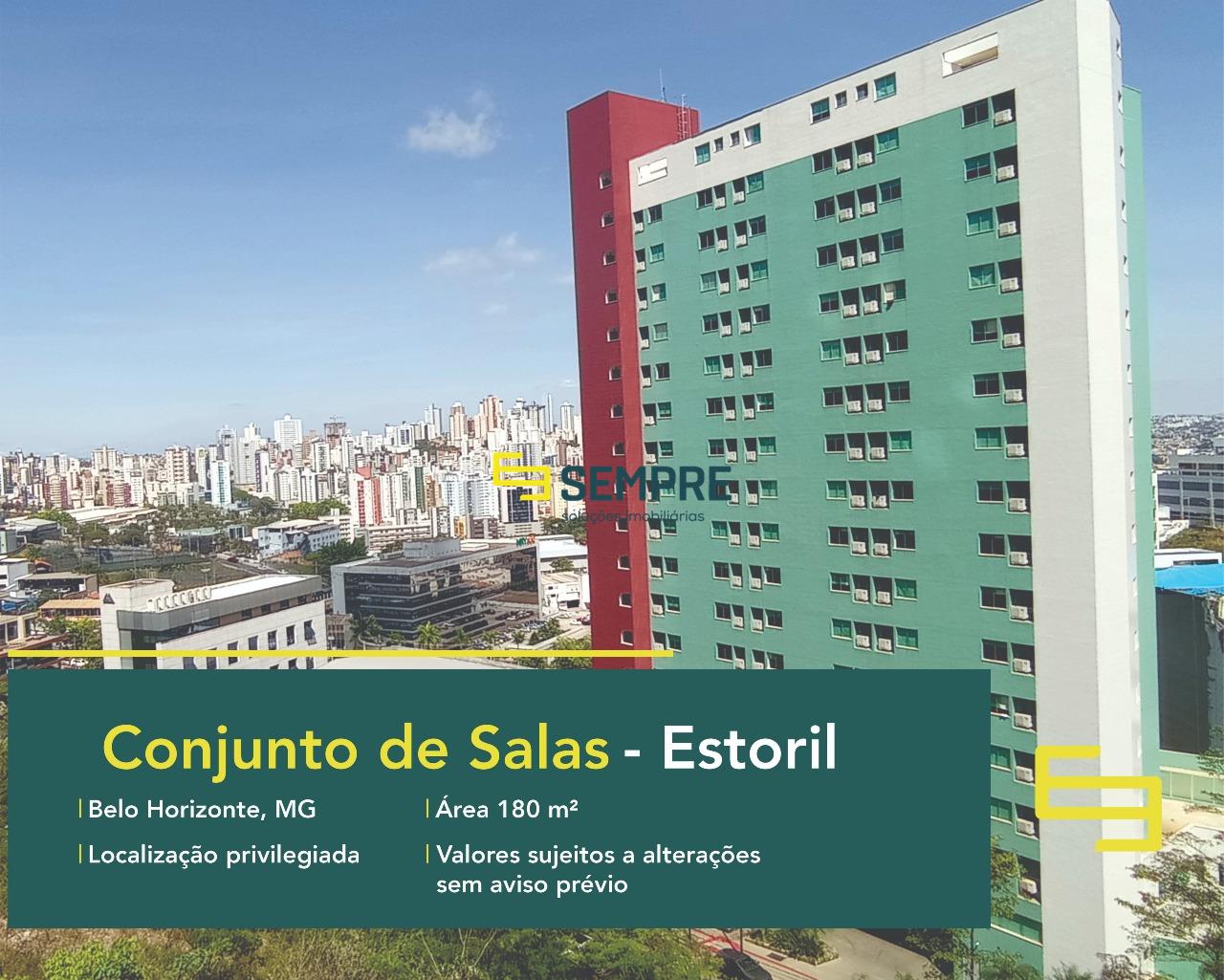 Sala comercial no Estoril para vender em Belo Horizonte, excelente localização. O estabelecimento comercial conta com área de 180 m².