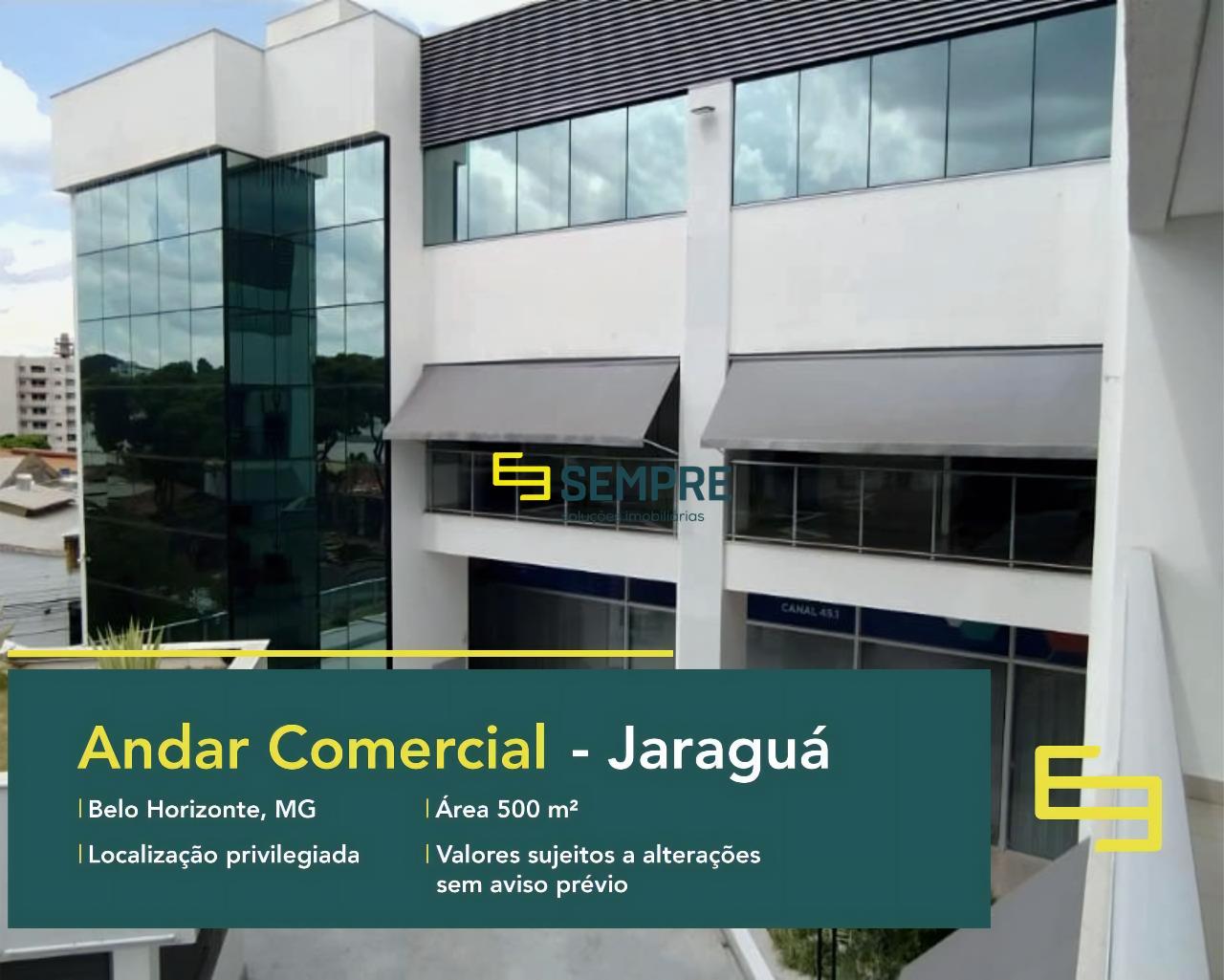 Ponto comercial para alugar no Jaraguá em Belo Horizonte, excelente localização. O estabelecimento comercial conta com área de 500 m².
