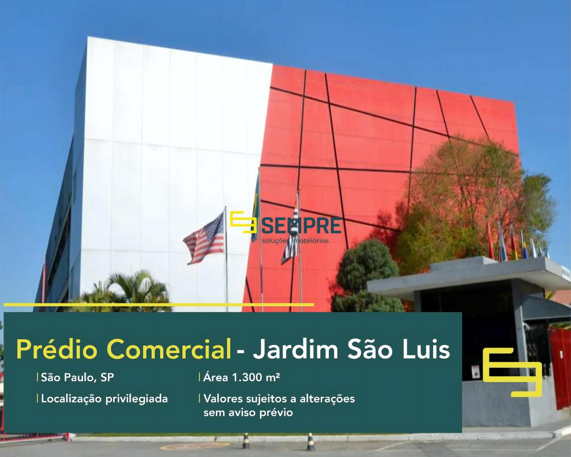 Prédio comercial para alugar em SP - Jardim São Luis, excelente localização. O estabelecimento comercial conta com área de 1.300 m².