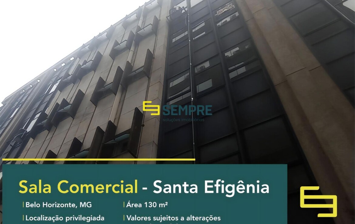 Sala comercial à venda em Belo Horizonte - Edifício Baeta Vianna, em excelente localização. O ponto comercial conta com área de 130 m².