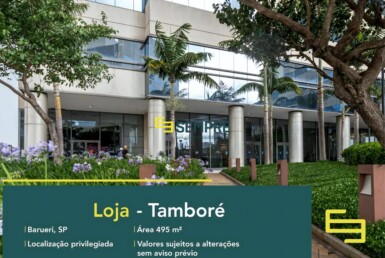 Loja para locação em Barueri para alugar - São Paulo, excelente localização. O estabelecimento comercial conta com área de 495,03 m².
