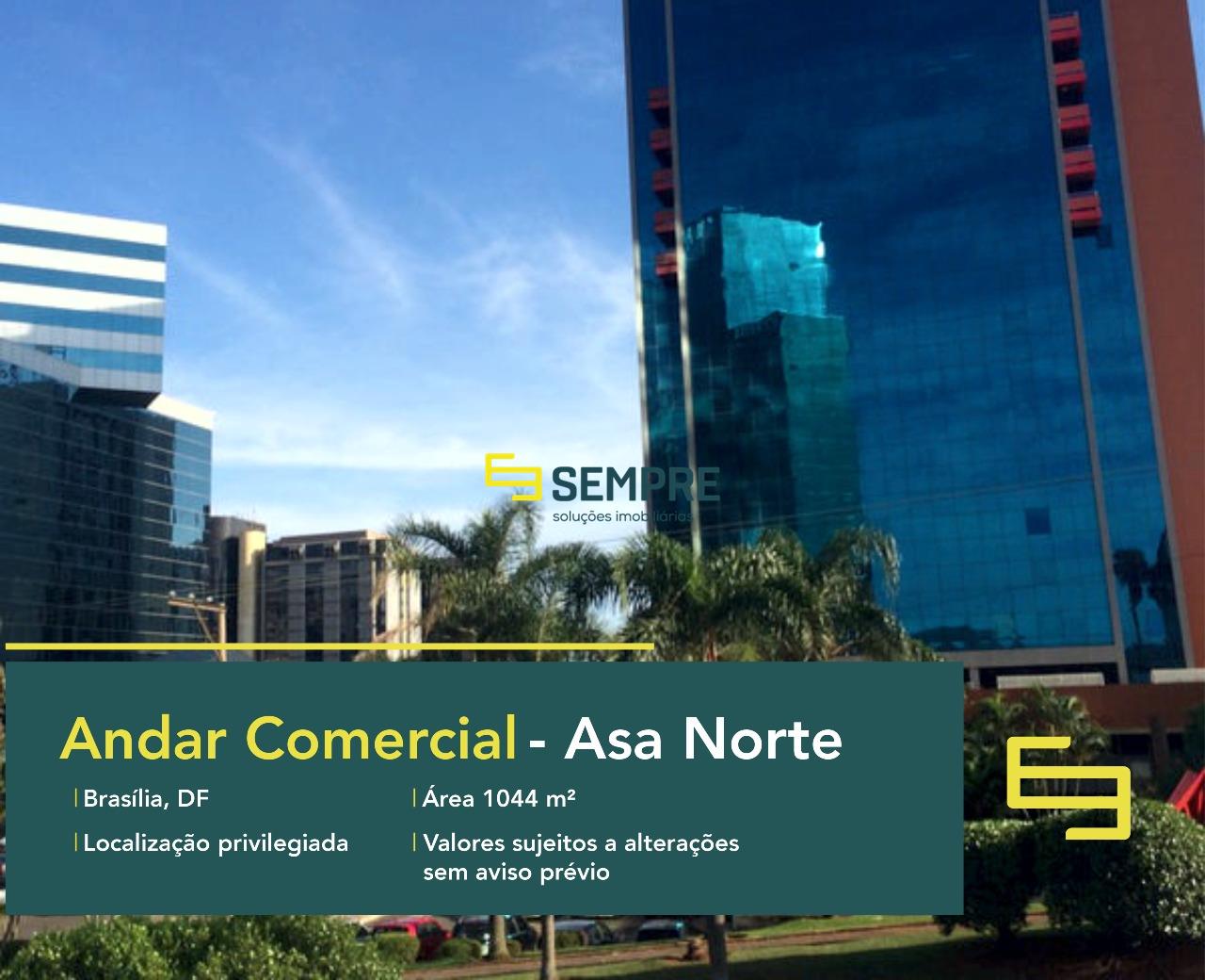 Andar comercial para alugar em Brasília - Edifício Number One, excelente localização. O estabelecimento comercial conta com área de 1.044 m².