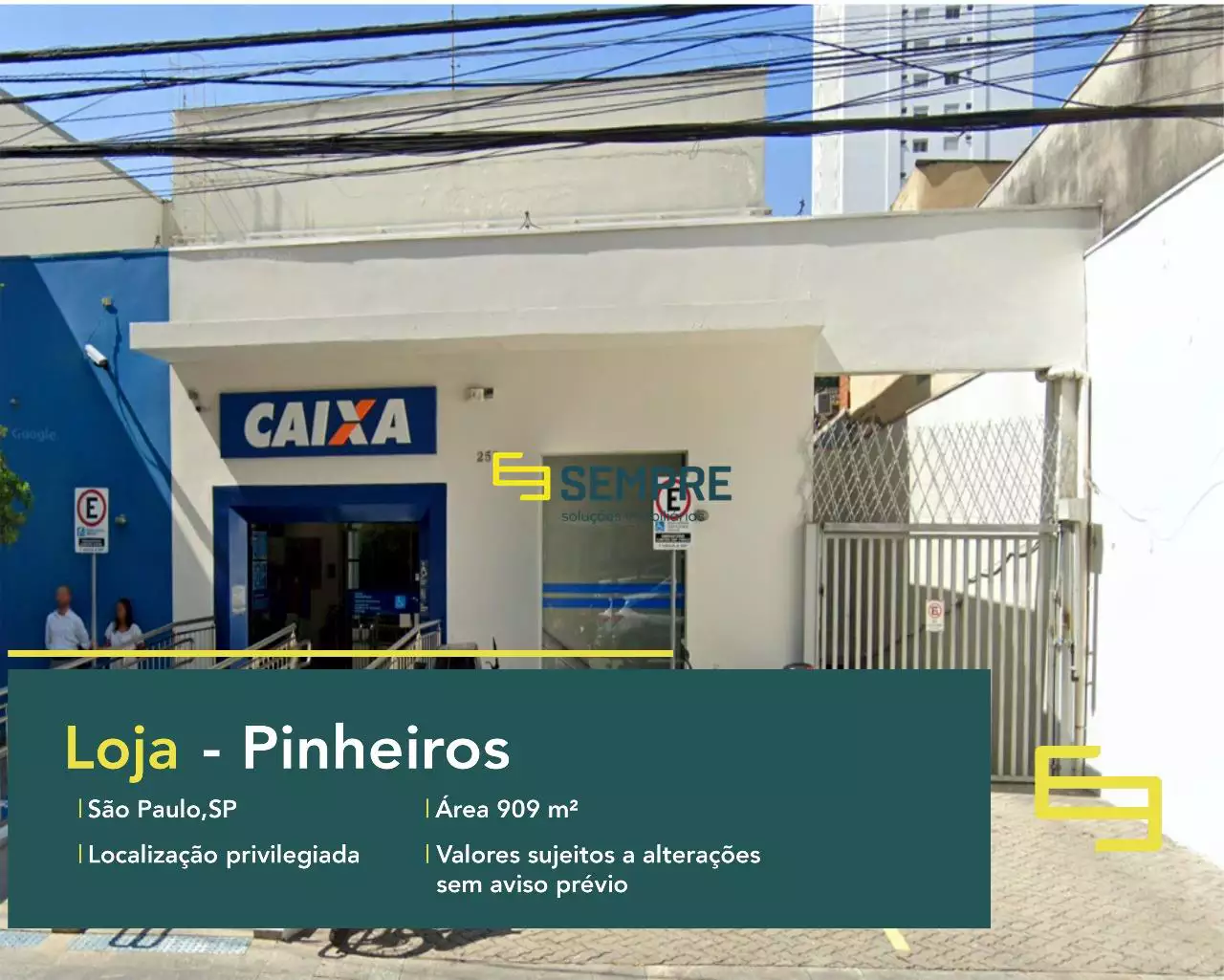 Loja à venda no Pinheiros em São Paulo, excelente localização. O estabelecimento comercial conta, sobretudo, com área de 909,6 m².