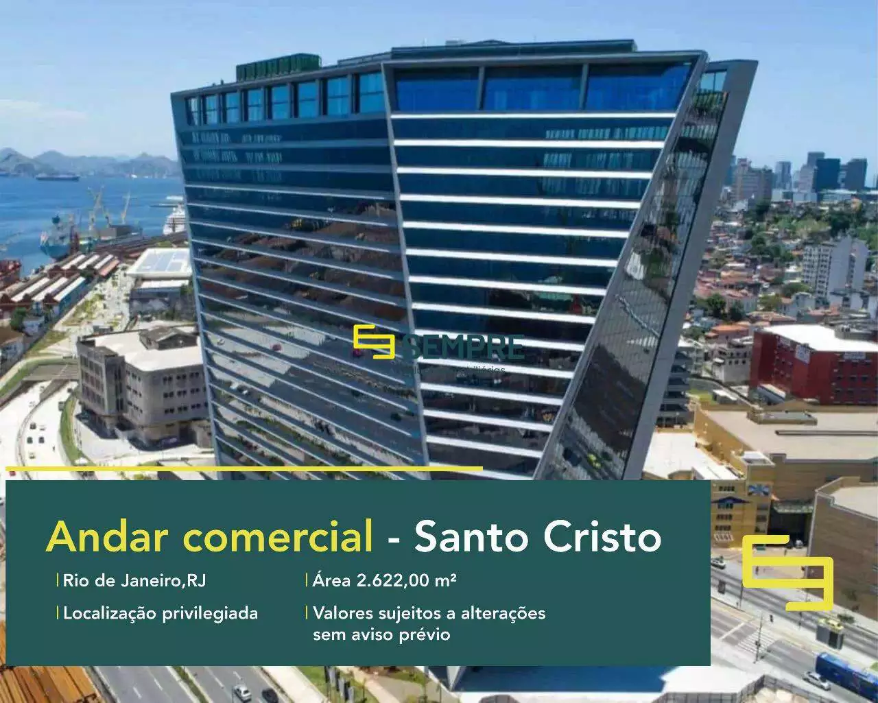Andar comercial no AQWA Corporate para locação - Rio de Janeiro. O estabelecimento comercial conta com área de 2.622,17 m².