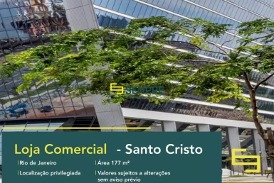 Loja para locação no AQWA Corporate - Rio de Janeiro, excelente localização. O estabelecimento comercial conta com área de 177 m².