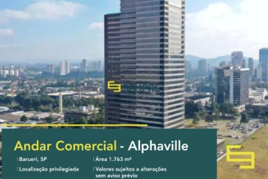 Laje corporativa para locação em São Paulo - Evolution Corporate, excelente localização. O ponto comercial conta com área de 1.763,97 m².