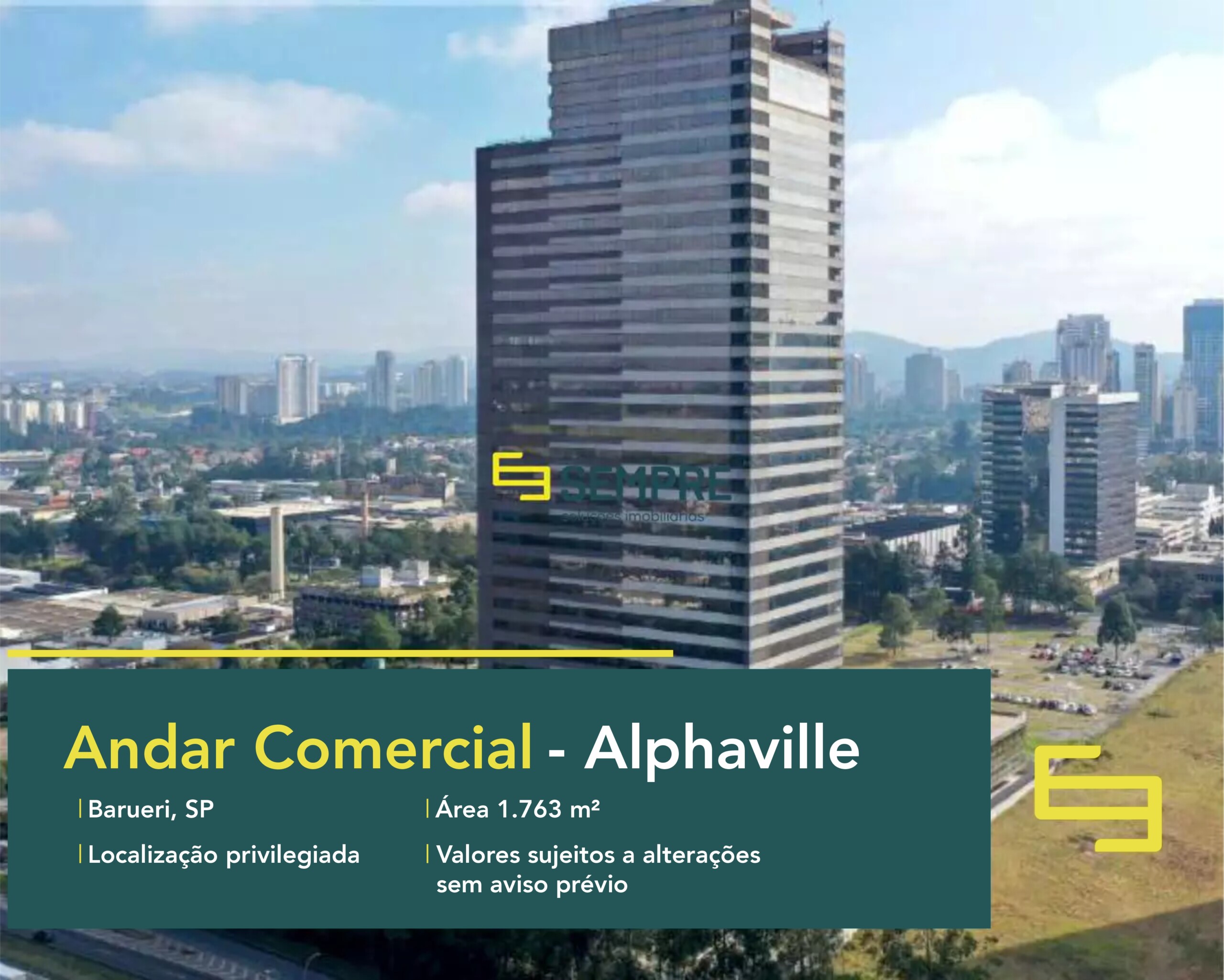 Laje corporativa para locação em São Paulo - Evolution Corporate, excelente localização. O ponto comercial conta com área de 1.763,97 m².