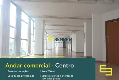 Laje corporativa para alugar em Belo Horizonte - Vicente de Araujo. O estabelecimento comercial conta, sobretudo, com área de 700 m².