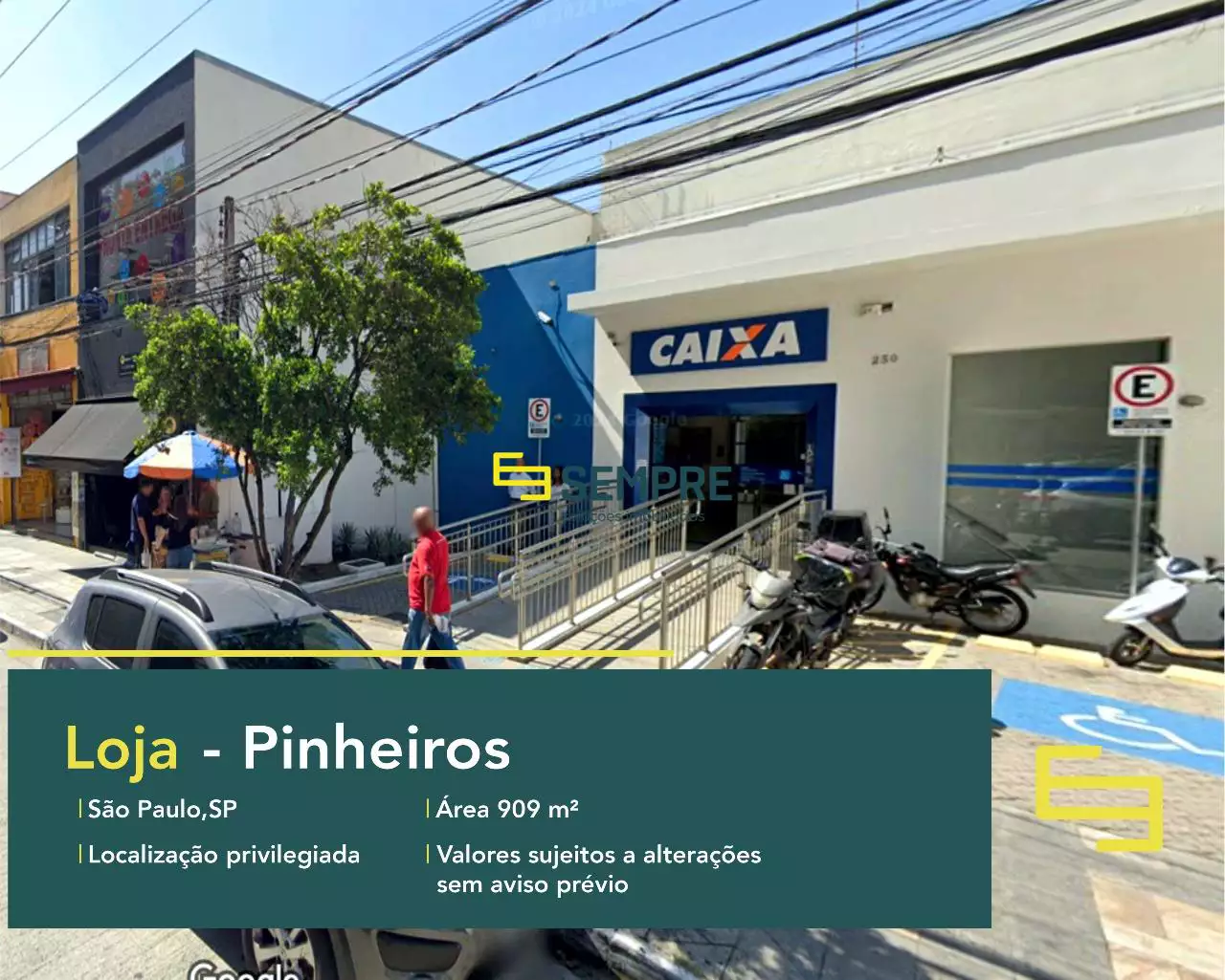 Loja para locação no Pinheiros em São Paulo, excelente localização. O estabelecimento comercial conta, sobretudo, com área de 909,6 m².