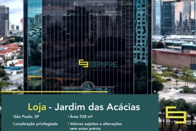 Loja no Morumbi Office Tower para alugar - São Paulo , excelente localização. O estabelecimento comercial conta com área de 538,13 m².
