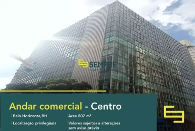 Prédio comercial no Edifício Vicente de Araujo para locação - BH, excelente localização. O ponto comercial conta com área de 802 m².