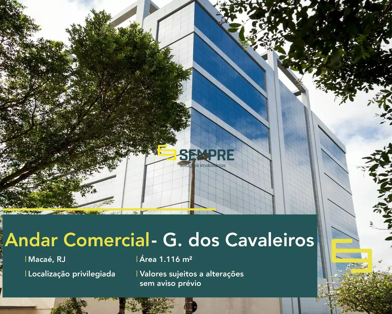 Laje corporativa no Edifício The Corporate para locação no RJ, excelente localização. O ponto comercial conta com área de 1.116 m².
