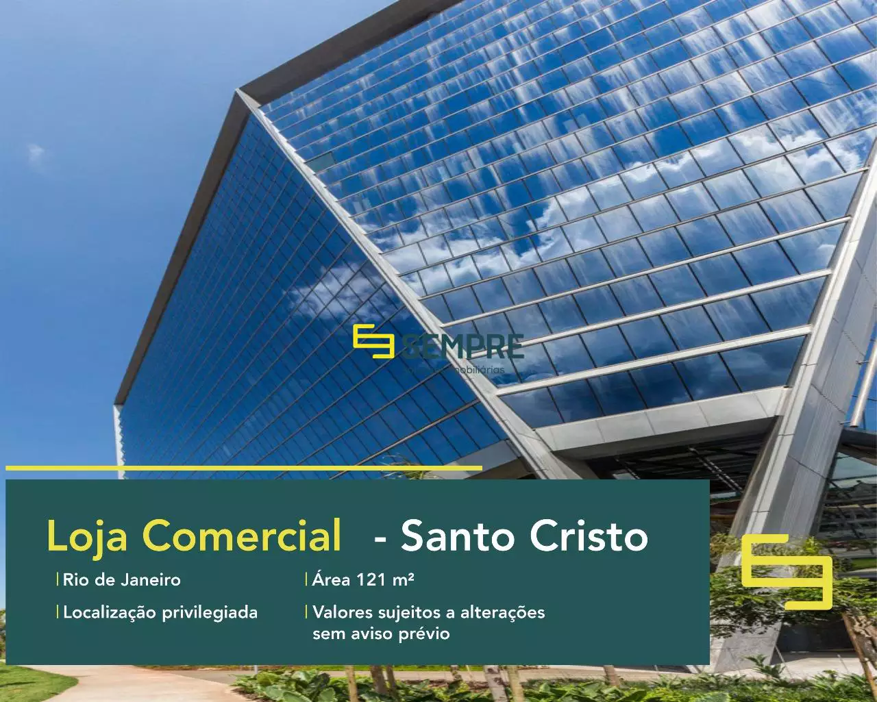Loja para alugar no AQWA Corporate - Rio de Janeiro, excelente localização. O estabelecimento comercial conta com área de 121 m².