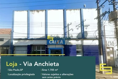 Loja à venda na Via Anchieta em São Paulo, excelente localização. O estabelecimento comercial conta com área de 1.785 m².