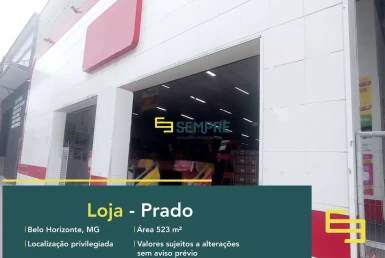 Loja no bairro Prado para alugar - Belo Horizonte, em excelente localização. O estabelecimento comercial conta com área de 933,86 m².