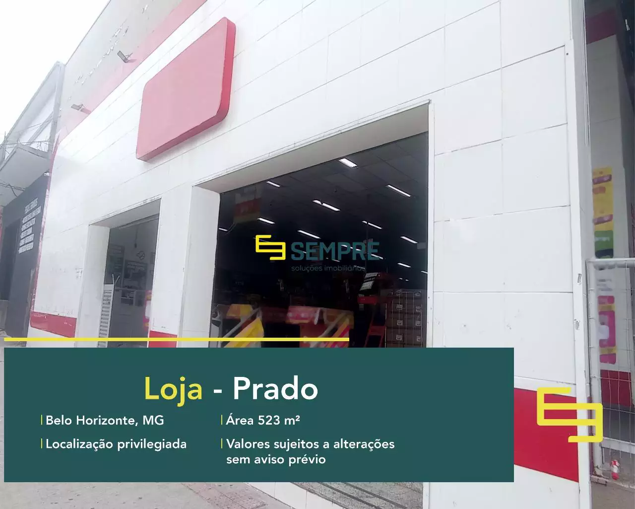 Loja no bairro Prado para alugar - Belo Horizonte, em excelente localização. O estabelecimento comercial conta com área de 933,86 m².