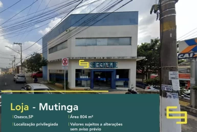 Loja para vender em Mutinga Osasco/SP, em excelente localização. O estabelecimento comercial conta com área de 804 m².