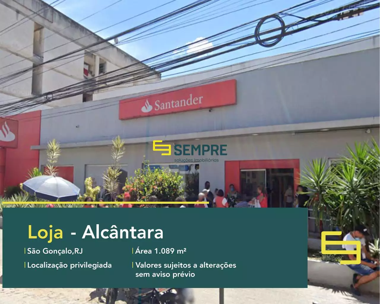 Loja para vender em Alcântara São Gonçalo/RJ, em excelente localização. O estabelecimento comercial conta com área de 1.089,68 m².