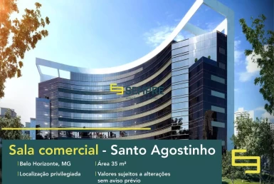Andar comercial para vender no Edifício Medplex - Belo Horizonte, em excelente localização. O ponto comercial conta com área de 35,20 m².