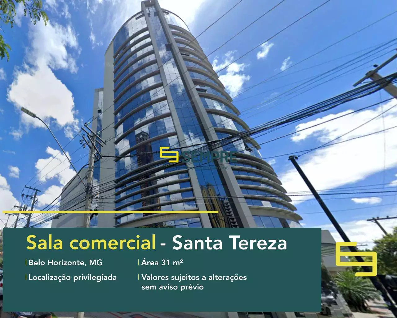 Andar corrido no Santa Tereza à venda em Belo Horizonte, em excelente localização. O estabelecimento comercial conta com área de 31,15 m².