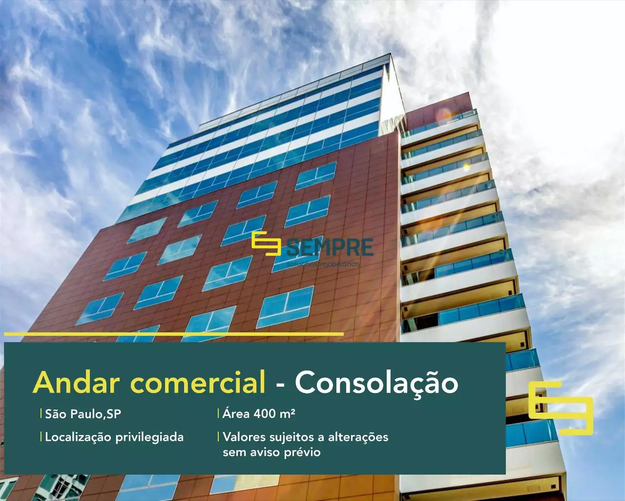 Andar comercial no Edifício Panamérica para locação - São Paulo, em excelente localização. O ponto comercial conta com área de 440 m².