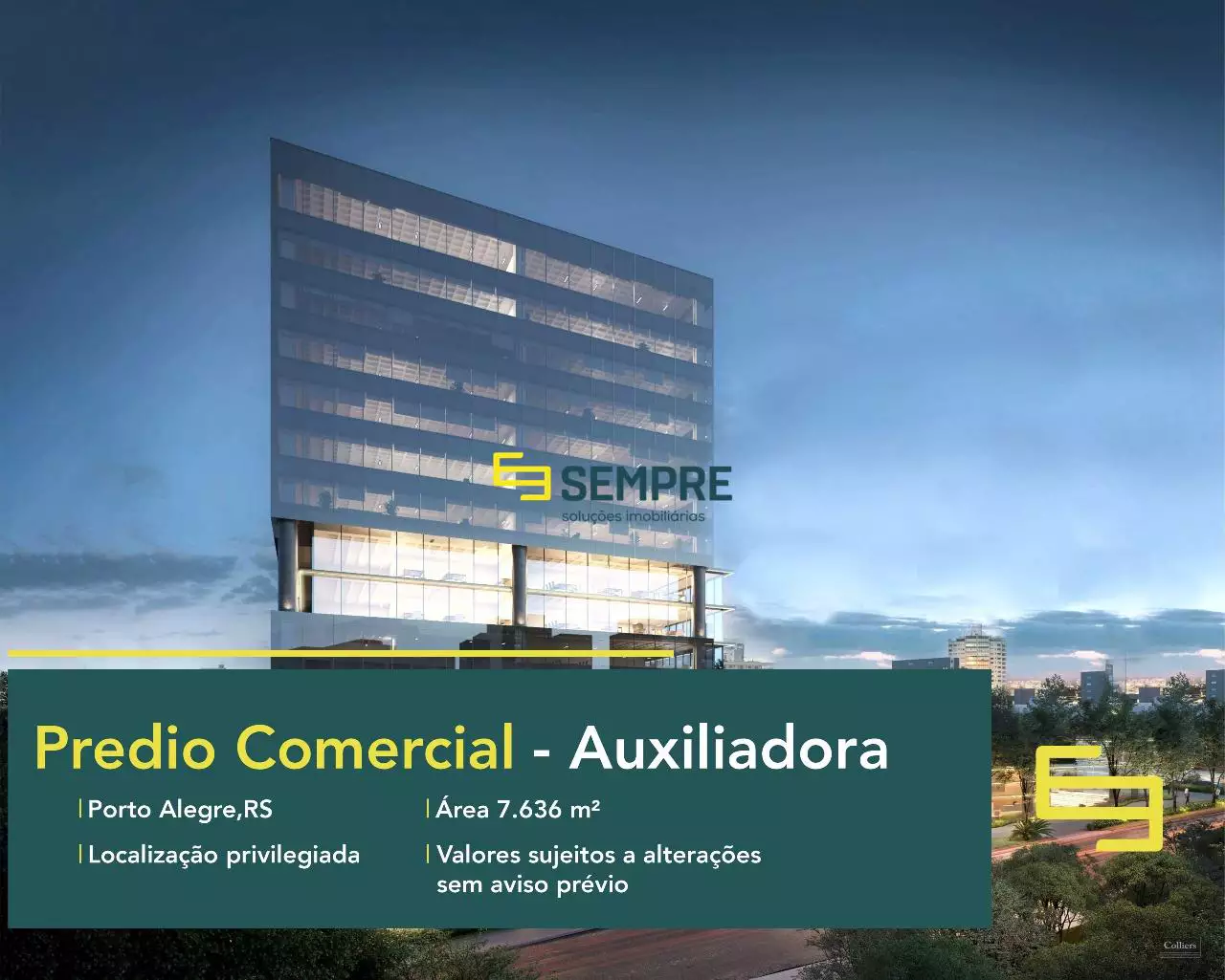 Prédio comercial em Porto Alegre - Carlos Gomes Square Office à venda. O ponto comercial conta com área de 7.636 m².