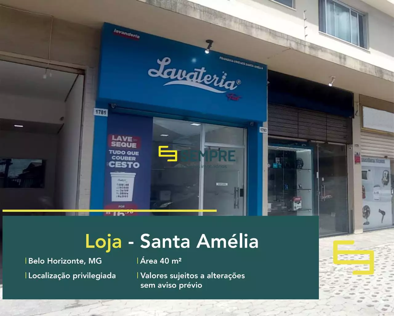 Loja à venda na Pampulha, rua das Canárias em Belo Horizonte, em excelente localização. O estabelecimento comercial conta com área de 40 m².