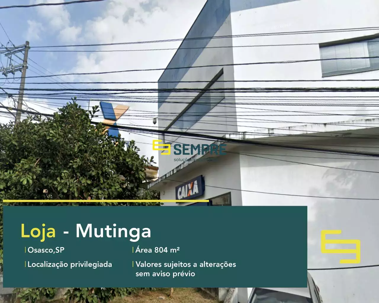Loja para alugar em Mutinga Osasco/SP, em excelente localização. O estabelecimento comercial conta com área de 804 m².