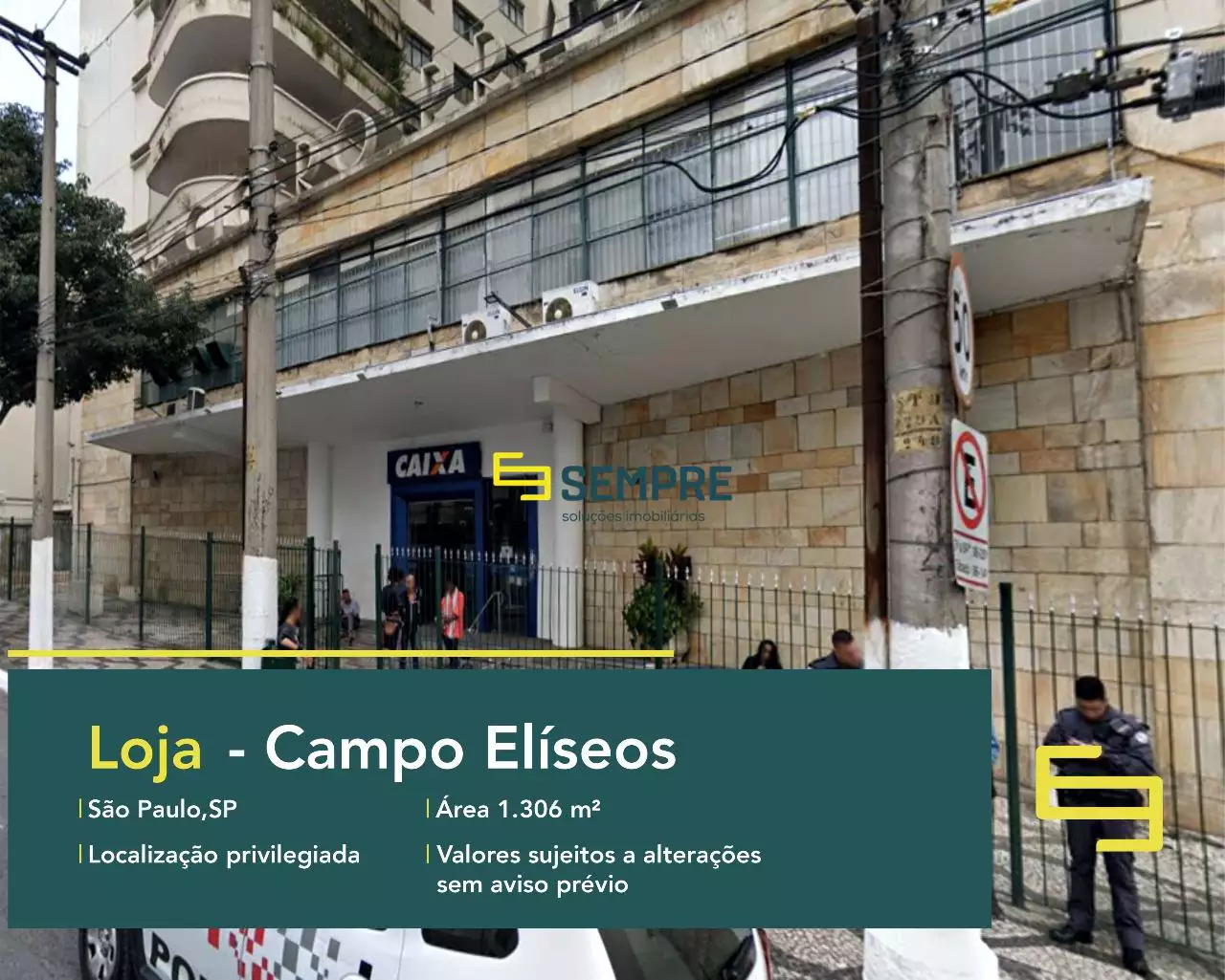 Loja para alugar no Campo Elíseos em São Paulo, em excelente localização. O estabelecimento comercial conta com área de 1.306 m².