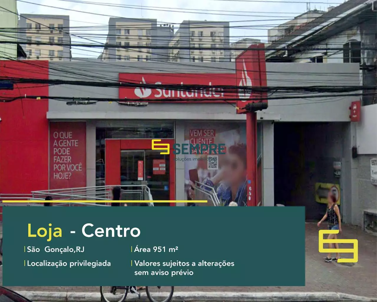 Loja no Centro em São Gonçalo para alugar no Rio de Janeiro, em excelente localização. O estabelecimento comercial conta com área de 951 m².