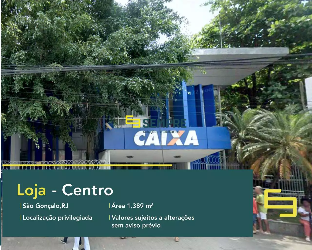 Loja para locação em São Gonçalo - Rio de Janeiro, em excelente localização. O estabelecimento comercial conta com área de 1.389 m².