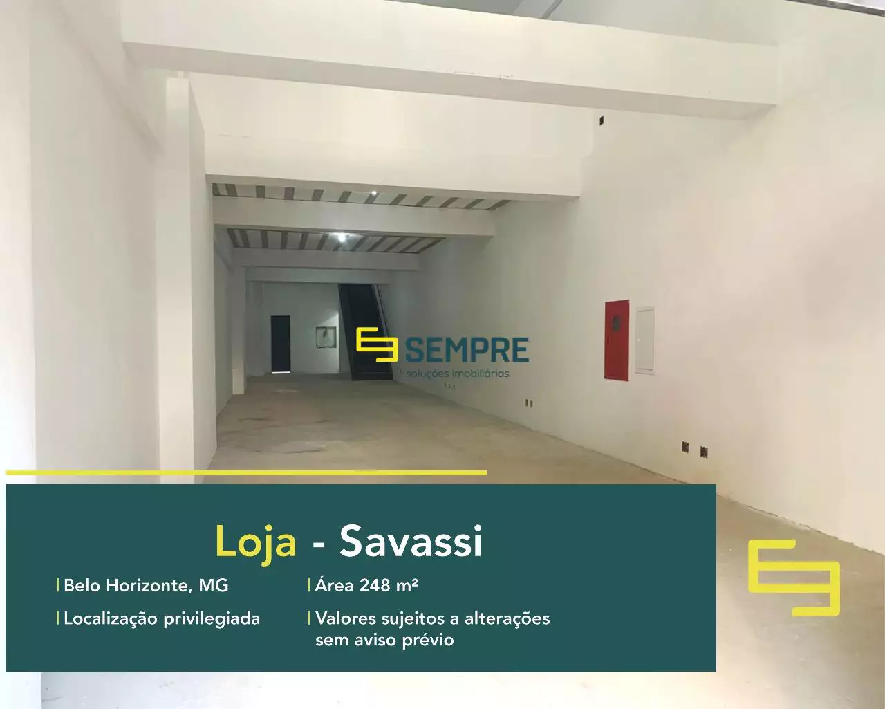 Loja na Savassi ótimo ponto comercial para alugar em BH, em excelente localização. O ponto comercial conta com área de 248 m².