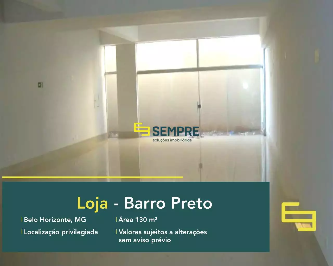 Ponto comercial no Barro Preto para alugar em Belo Horizonte, em excelente localização. O ponto comercial conta com área de 130 m².