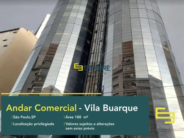 Andar comercial no Dorchester Gate à venda em São Paulo, em excelente localização. O ponto comercial conta com área de 188,28 m².