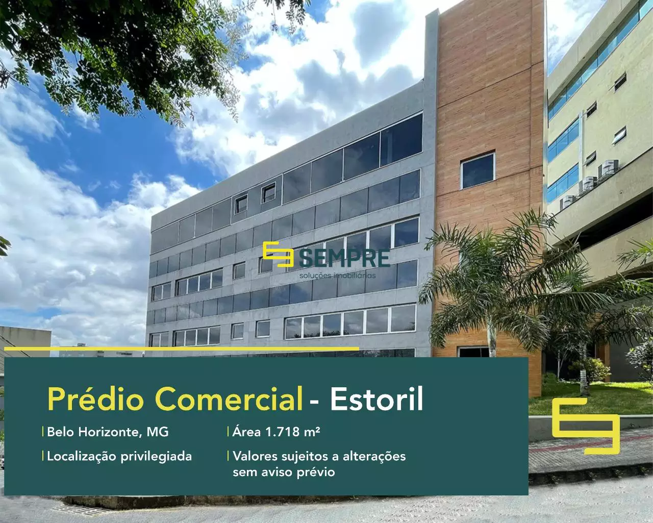 Prédio comercial à venda no Estoril em Belo Horizonte, em excelente localização. O ponto comercial conta com área de 1.718,50 m².