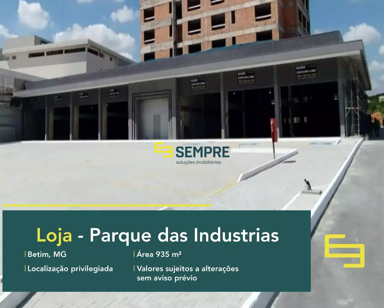 Loja para locação em Betim - MG, em excelente localização. O estabelecimento comercial conta com área de 935 m².