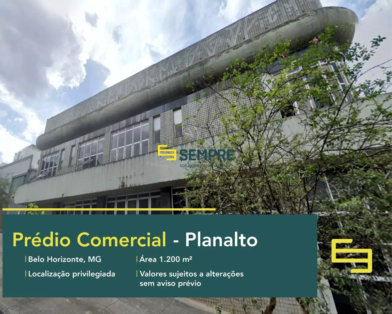 Prédio comercial à venda no Planalto em Belo Horizonte, em excelente localização. O ponto comercial conta com área de 1.200 m².