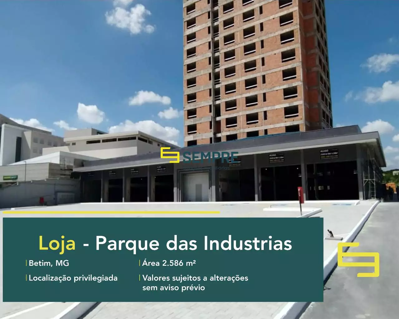 Loja para locação em Betim - Minas Gerais, em excelente localização. O estabelecimento comercial conta com área de 2586 m².