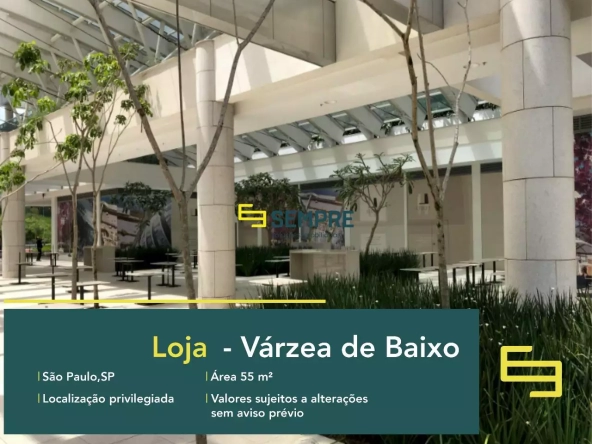 Loja no edifício Torre Alpha para alugar em São Paulo, em excelente localização. O ponto comercial conta com área de 55 m².