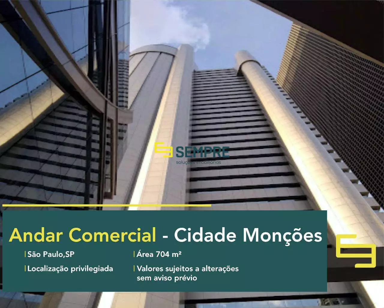 Andar comercial no Centenário Complexo Corporativo em SP - Em excelente localização. O ponto comercial conta com área de 704,18 m².