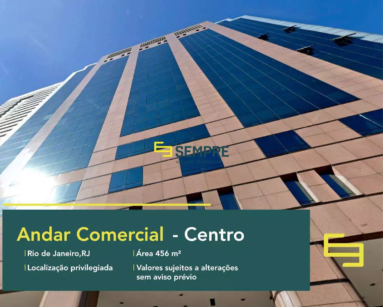 Andar comercial no Teleporto para alugar no Rio de Janeiro - Em excelente localização. O ponto comercial conta com área de 456 m².